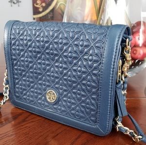 Tory BurchBryant Women's Quilted Combo Hudson Bay Leather Cross Body